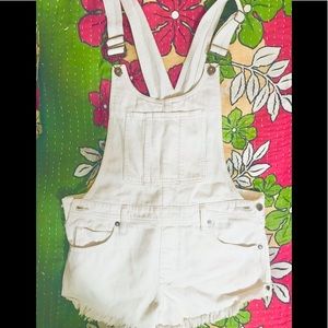 Free People Denim Overalls